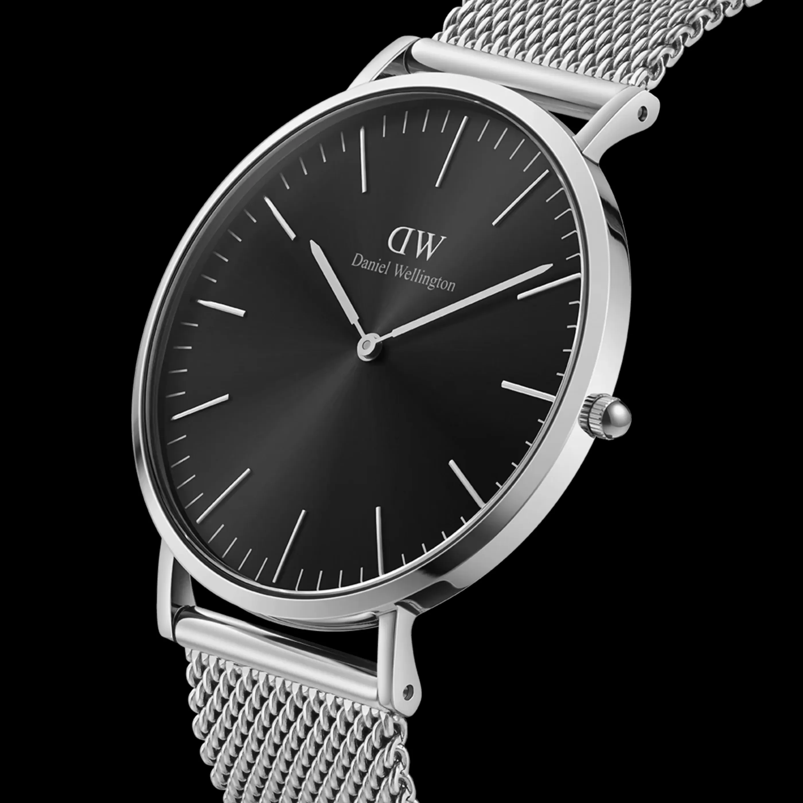 Hommes Daniel Wellington Montres Hommes*Classic Mesh Onyx