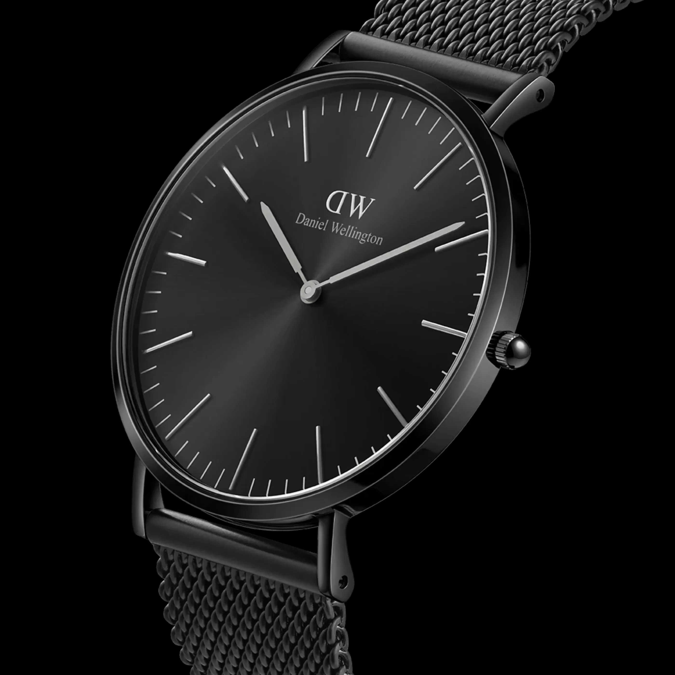 Hommes Daniel Wellington Montres Hommes*Classic Mesh Onyx