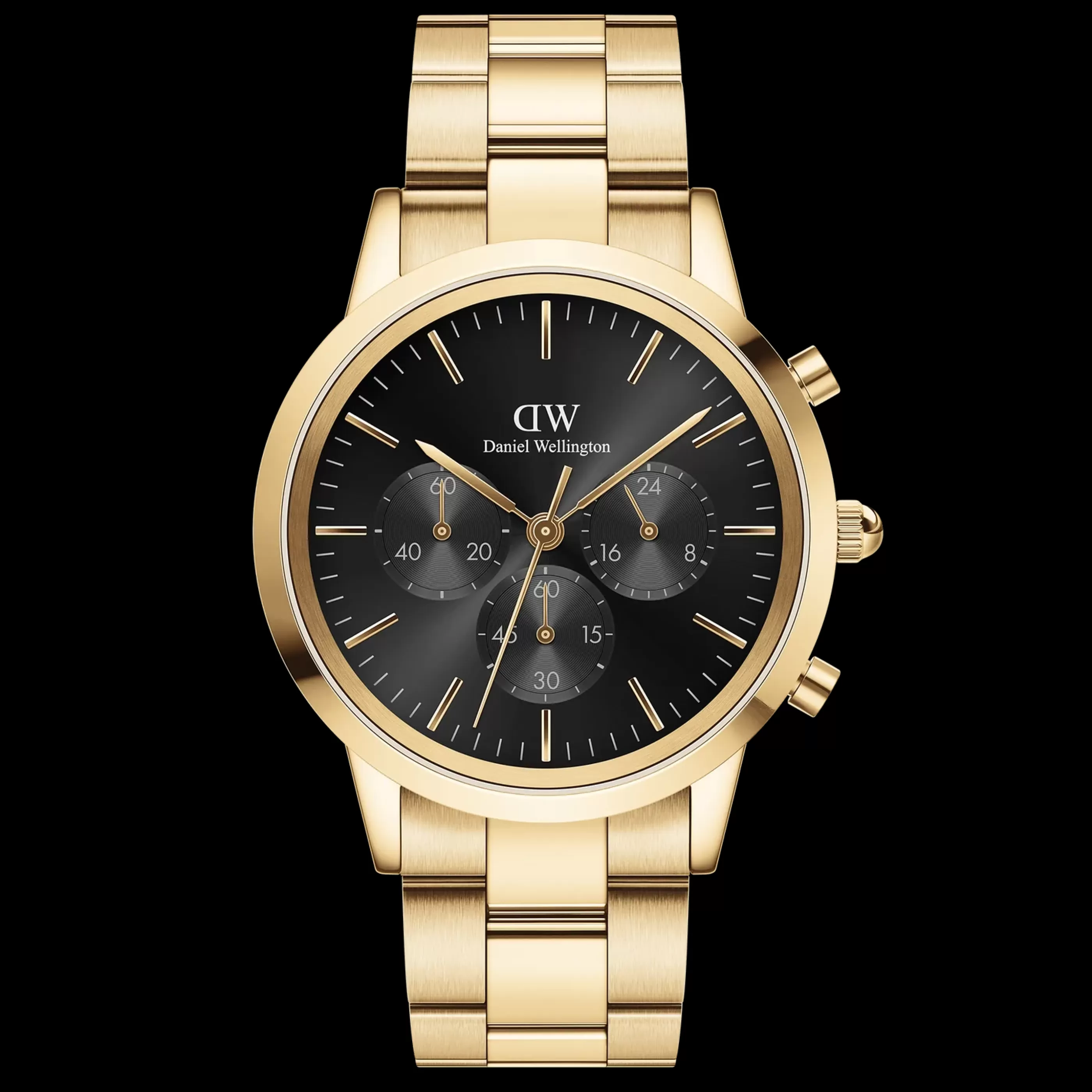 Hommes Daniel Wellington Montres Hommes*Iconic Chronograph Link Onyx G