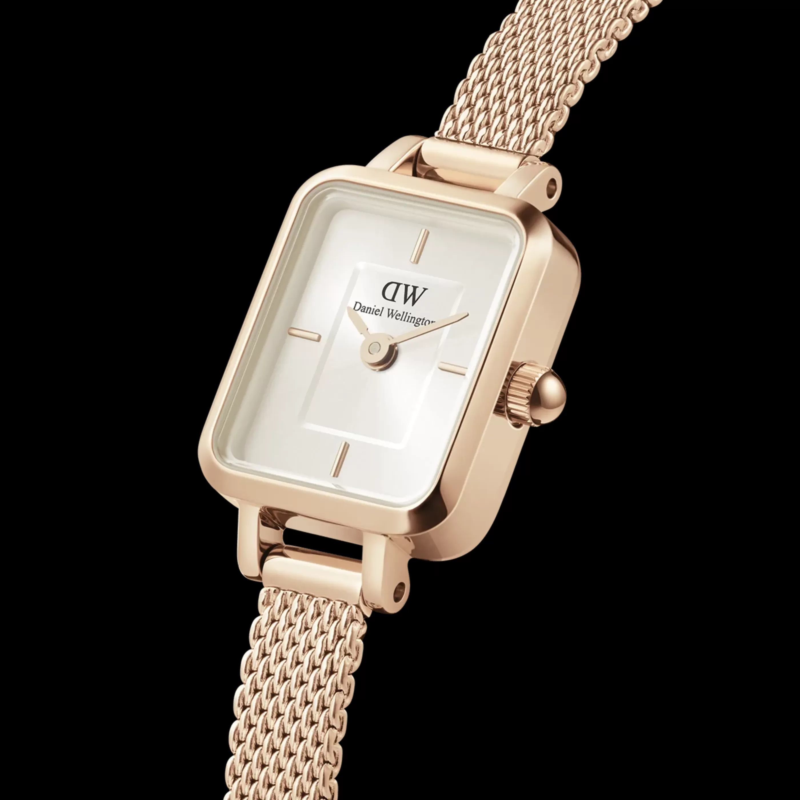 Femmes Daniel Wellington Montres Femmes*Quadro Mini Melrose Champagne